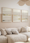 Beige Landscape Real Gold Set Of 3 Posters 50x70cm